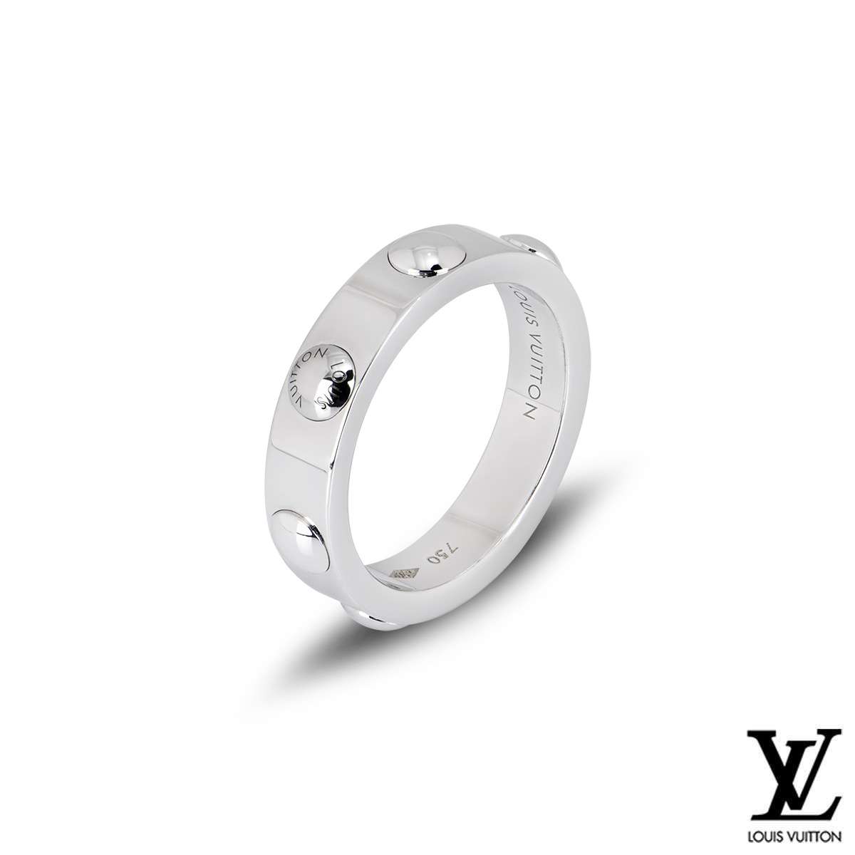 Louis Vuitton White Gold Empreinte Band Ring Available For Immediate Sale  At Sotheby's